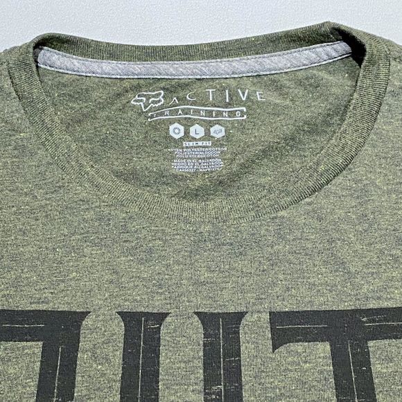 Fox Racing Active Training Men’s Large Slim Fit OUT RUN THE END Graphic T-Shirt - Picture 5 of 6